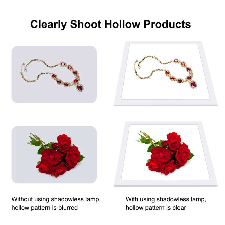 PULUZ 38cm 1000LM LED Photography Shadowless Light Lamp Panel Pad with Switch, Metal Material, No...