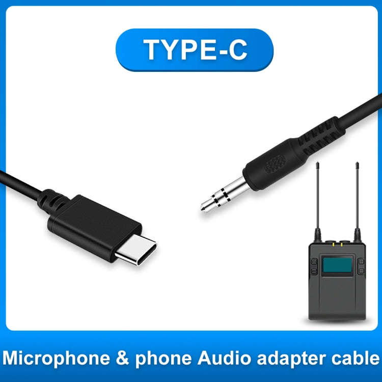 PULUZ 3.5mm TRRS Male to Type-C / USB-C Male Live Microphone Audio Adapter Spring Coiled Cable fo...