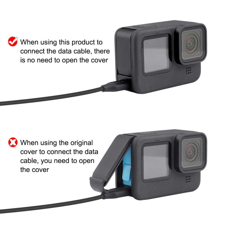 PULUZ Metal Battery Side Interface Cover for GoPro HERO13 Black /12 Black /11 Black /10 Black /9 ...