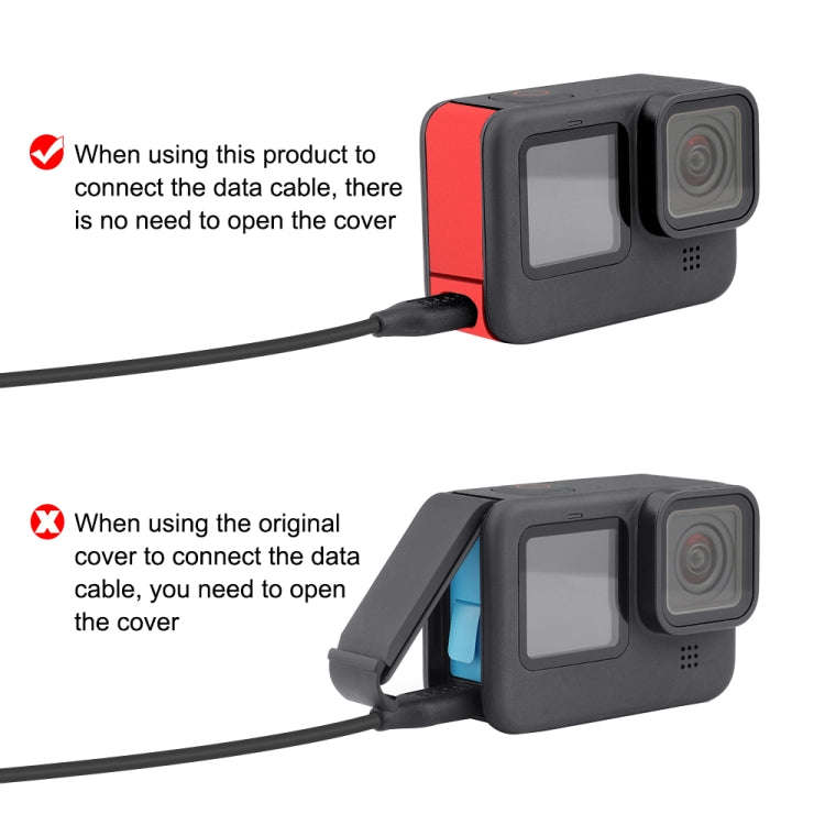 PULUZ Metal Battery Side Interface Cover for GoPro HERO13 Black /12 Black /11 Black /10 Black /9 ...
