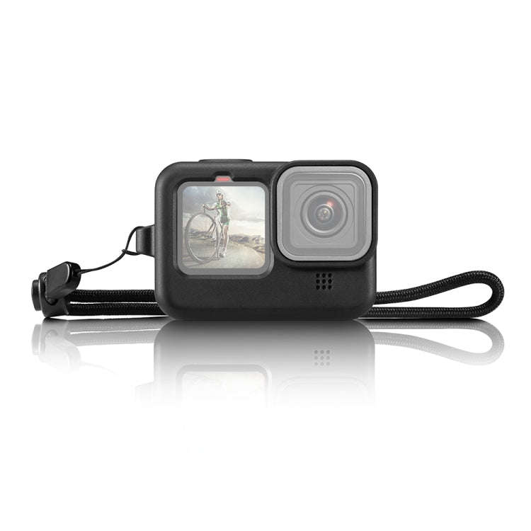 PULUZ for GoPro HERO12 Black /11 Black /10 Black /9 Black Silicone Protective Case Cover with Wri...