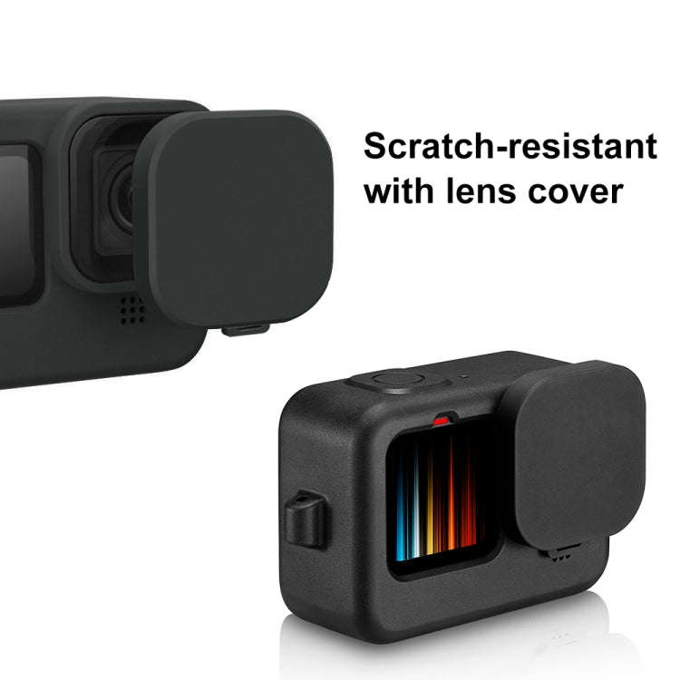 PULUZ for GoPro HERO12 Black /11 Black /10 Black /9 Black Silicone Protective Case Cover with Wri...