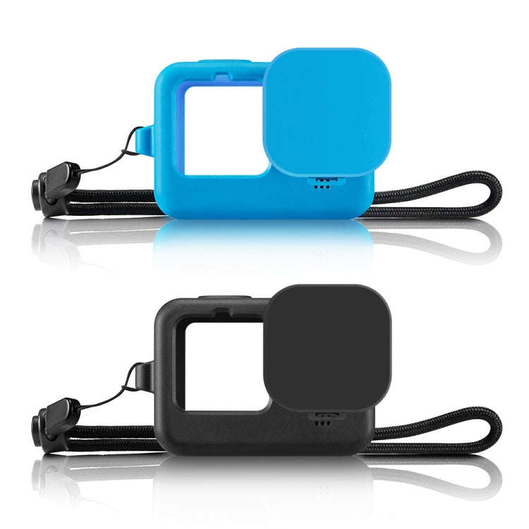 PULUZ for GoPro HERO12 Black /11 Black /10 Black /9 Black Silicone Protective Case Cover with Wri...