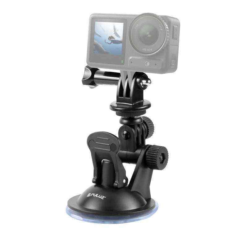 PULUZ Car Suction Cup Mount with Screw & Tripod Mount Adapter & Storage Bag for GoPro, Insta360, ...