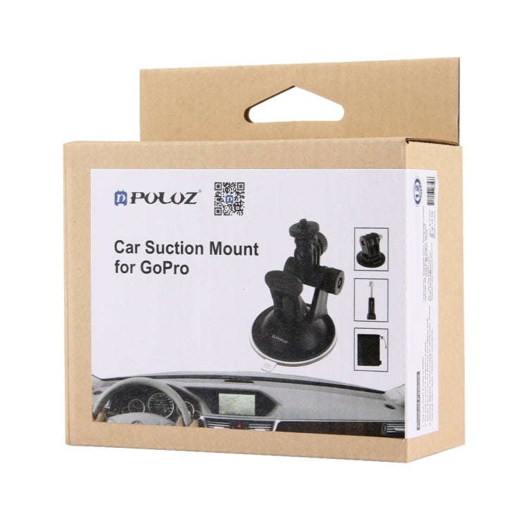 PULUZ Car Suction Cup Mount with Screw & Tripod Mount Adapter & Storage Bag for GoPro, Insta360, ...