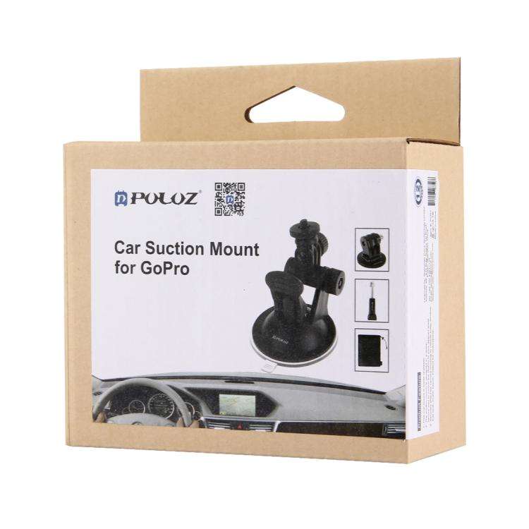 PULUZ Car Suction Cup Mount with Screw & Tripod Mount Adapter & Storage Bag for GoPro, Insta360, ...