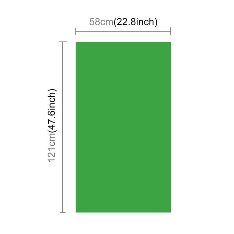 PULUZ Photography Background PVC Paper Kits for Studio Tent Box, Size: 121cm x 58cm(Green)