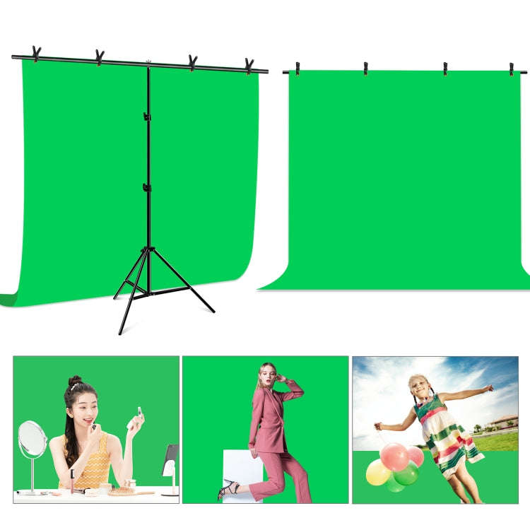 PULUZ 2x2m T-Shape Photo Studio Background Support Stand Backdrop Crossbar Bracket Kit with Clips...