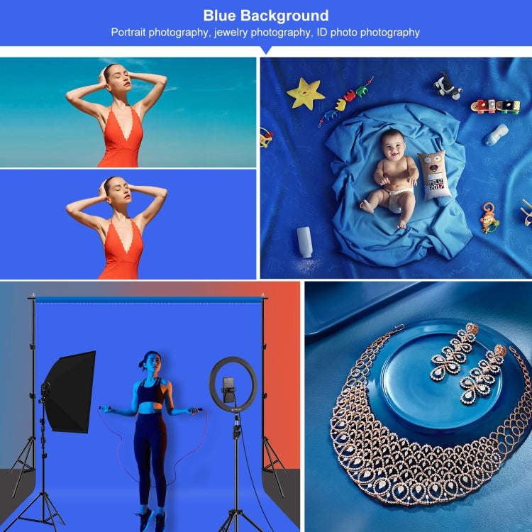 PULUZ 3m x 6m Photography Background Thickness Photo Studio Background Cloth Backdrop(Blue)