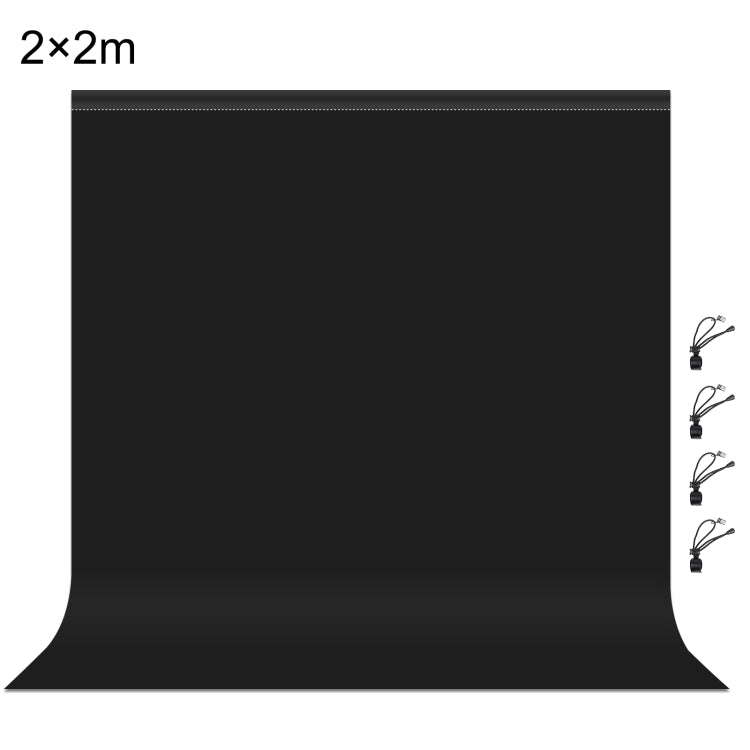 PULUZ 2m x 2m Photography Background Thickness Photo Studio Background Cloth Backdrop (Black)
