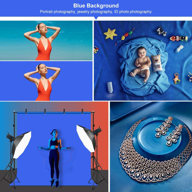 PULUZ 2m x 2m Photography Background Thickness Photo Studio Background Cloth Backdrop(Blue)