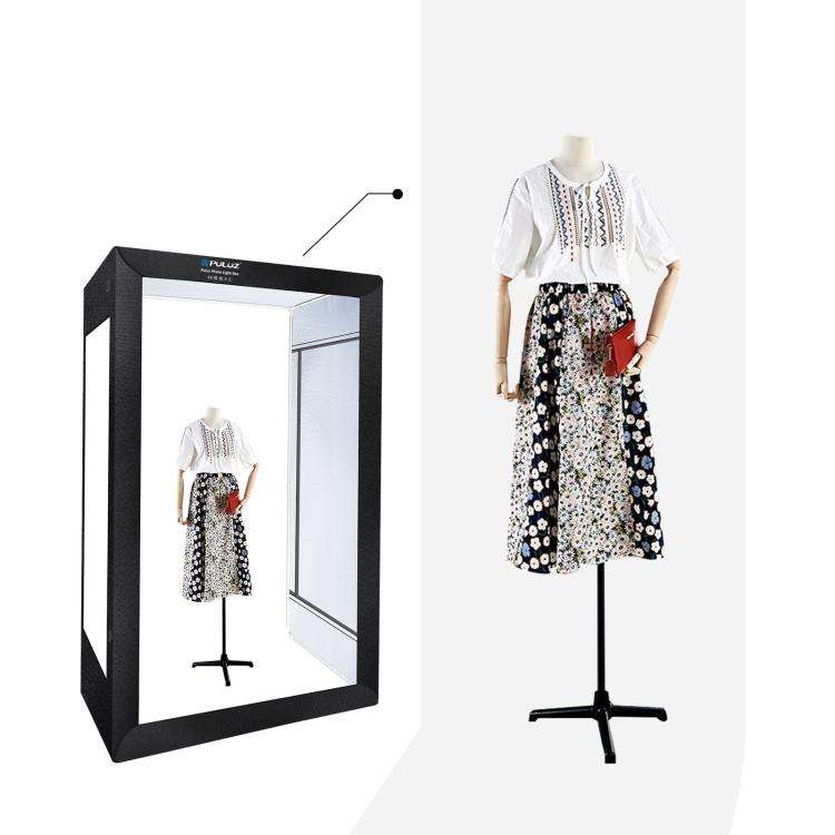 PULUZ 2m 240W 5500K Photo Light Studio Box Kit for Clothes / Adult Model Portrait(US Plug)