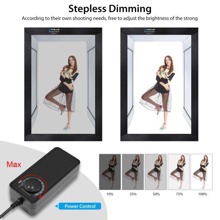 PULUZ 2m 240W 5500K Photo Light Studio Box Kit for Clothes / Adult Model Portrait(US Plug)