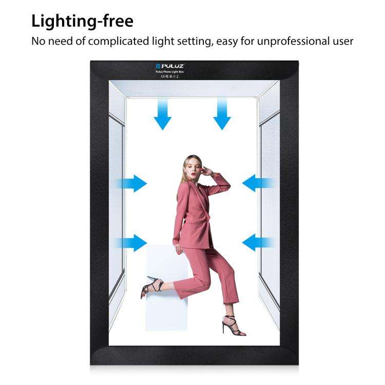 PULUZ 2m 240W 5500K Photo Light Studio Box Kit for Clothes / Adult Model Portrait(US Plug)