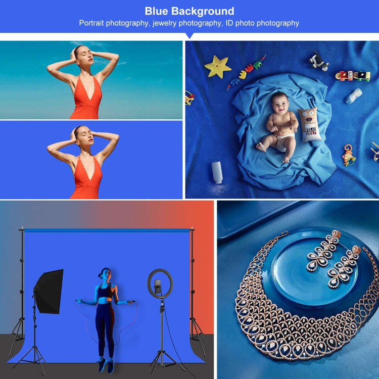 PULUZ 3m x 2m Photography Background Thickness Photo Studio Background Cloth Backdrop(Blue)