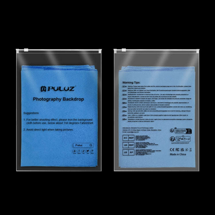 PULUZ 3m x 2m Photography Background Thickness Photo Studio Background Cloth Backdrop(Blue)