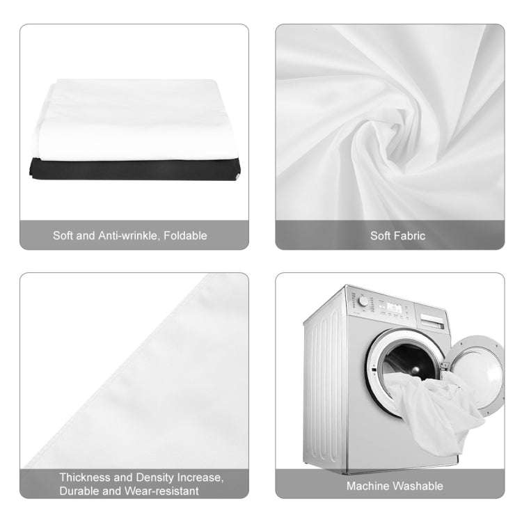 PULUZ 3m x 2m Photography Background Thickness Photo Studio Background Cloth Backdrop (White)