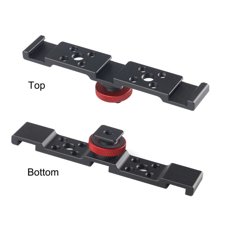 PULUZ Three-head Cold Shoe Bracket Mount(Black)