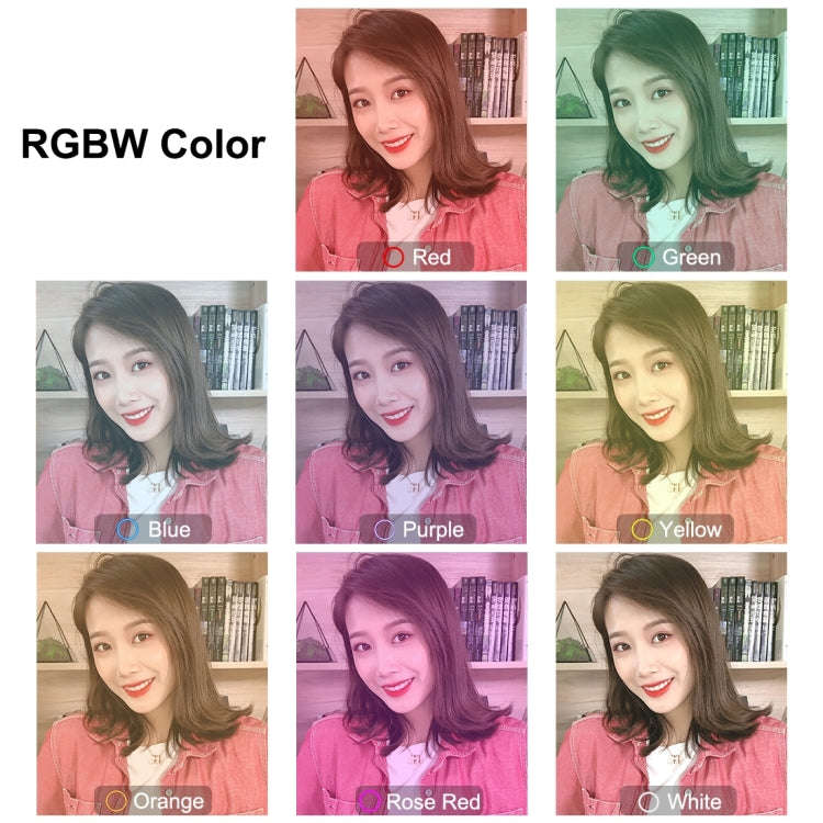 PULUZ 11.8 inch 30cm Curved Surface USB 10 Modes 8 Colors RGBW Dimmable LED Ring Vlogging Photogr...