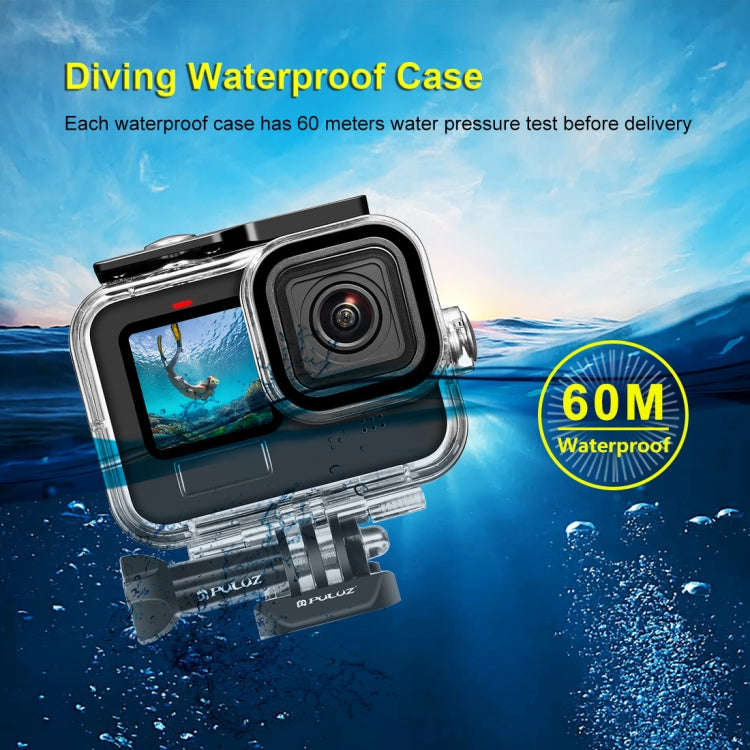 For GoPro HERO13 Black /12 Black /11 Black /10 Black /9 Black PULUZ 60m Waterproof Housing Protec...