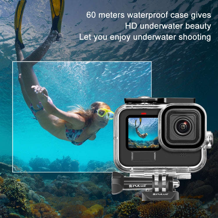 For GoPro HERO13 Black /12 Black /11 Black /10 Black /9 Black PULUZ 60m Waterproof Housing Protec...