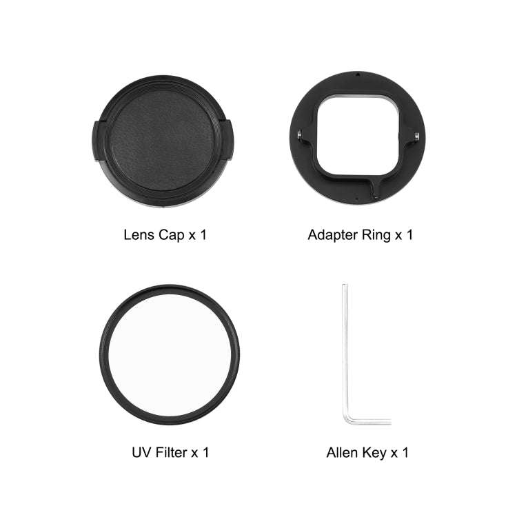 PULUZ 52mm UV Lens Filter for GoPro HERO12 Black /11 Black Mini /11 Black /10 Black /9 Black, wit...