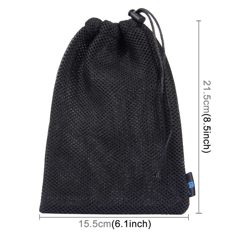 PULUZ Storage Bag with Stay Cord for GoPro, Insta360, DJI and Other Action Cameras Accessories(Bl...