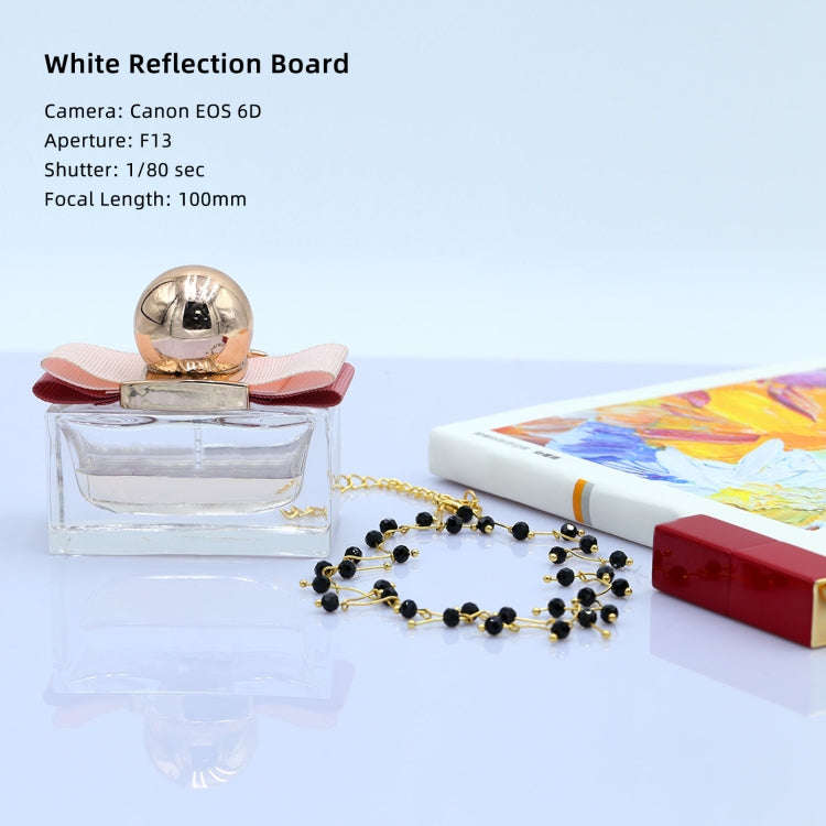 PULUZ 20cm Photography Acrylic Reflective Display Table Background Board(White)