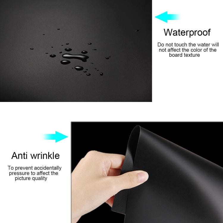 PULUZ Photography Background PVC Paper Kits for Studio Tent Box, Size: 156cm x 80cm (Black)