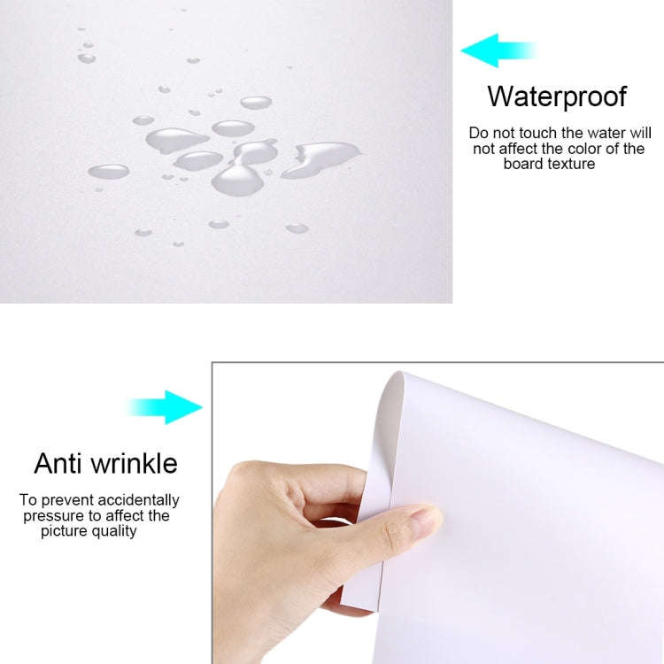 PULUZ Photography Background PVC Paper Kits for Studio Tent Box, Size: 156cm x 80cm(White)