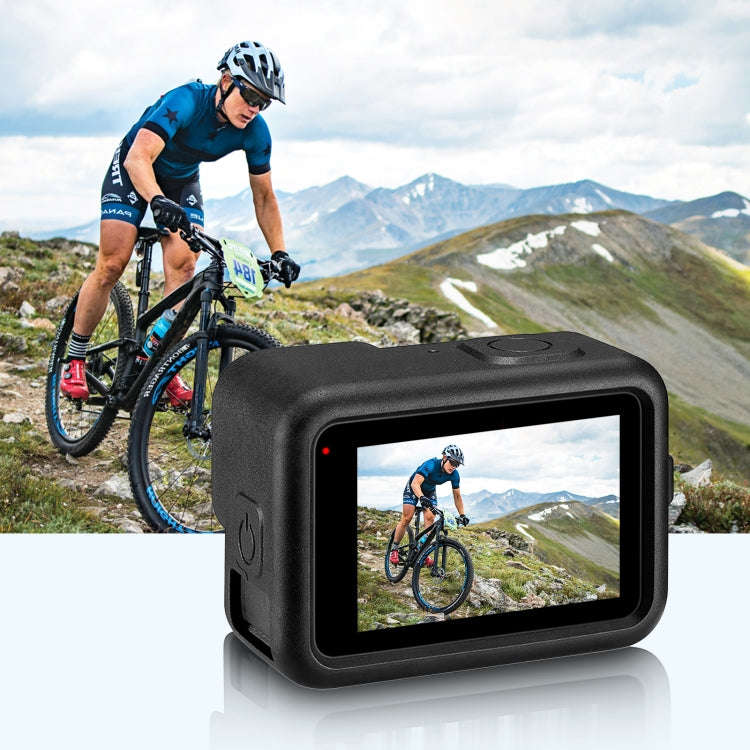 PULUZ for GoPro HERO12 Black /11 Black /10 Black /9 Black Silicone Protective Case + POM Side Int...