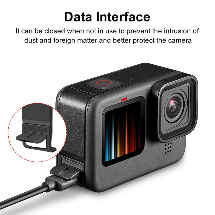 PULUZ POM Plastic Battery Side Interface Cover for GoPro HERO13 Black /12 Black /11 Black /10 Bla...