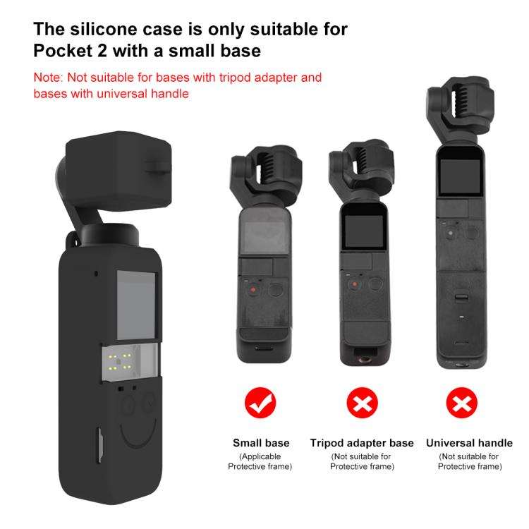 PULUZ  2 in 1 Silicone Cover Case Set for DJI OSMO Pocket 2 (Black)
