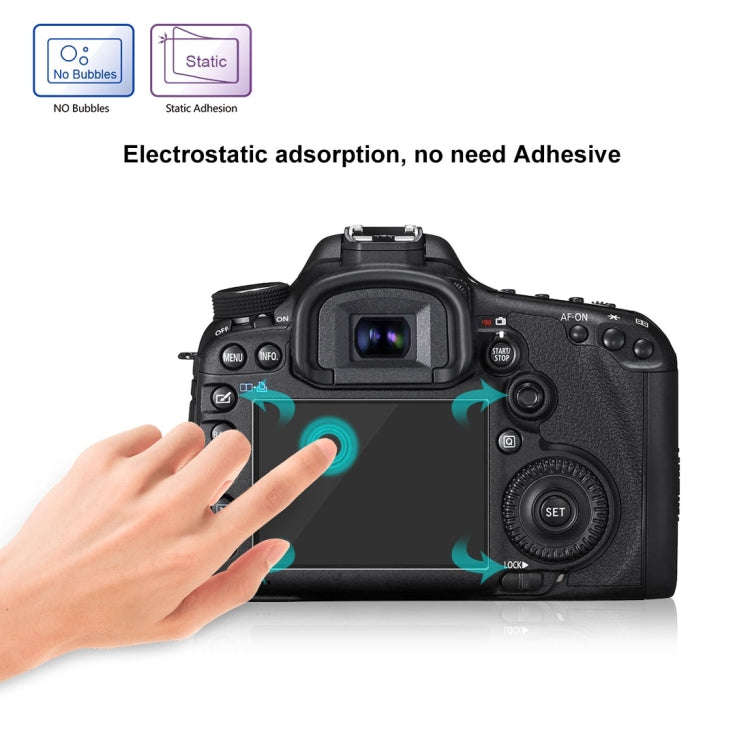PULUZ 2.5D 9H Tempered Glass Film for Canon 5D Mark III, Compatible with Olympus SH50, Pentax K3 ...