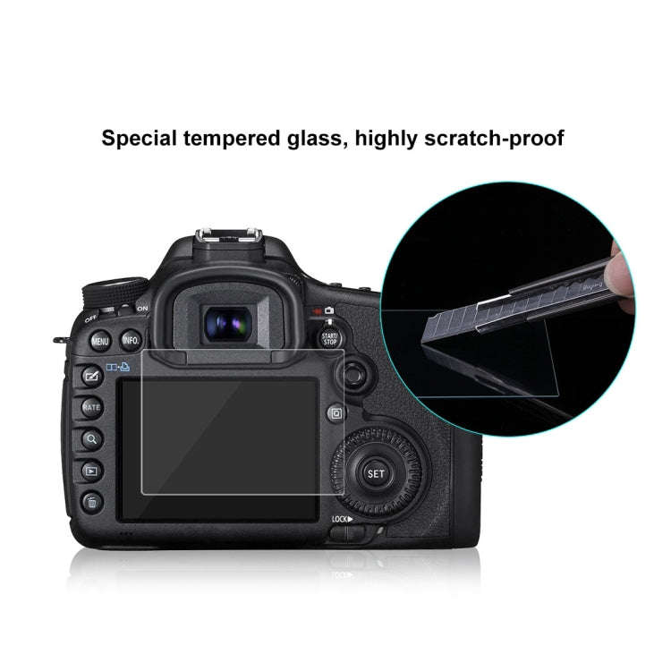 PULUZ 2.5D 9H Tempered Glass Film for Canon 5D Mark III, Compatible with Olympus SH50, Pentax K3 ...