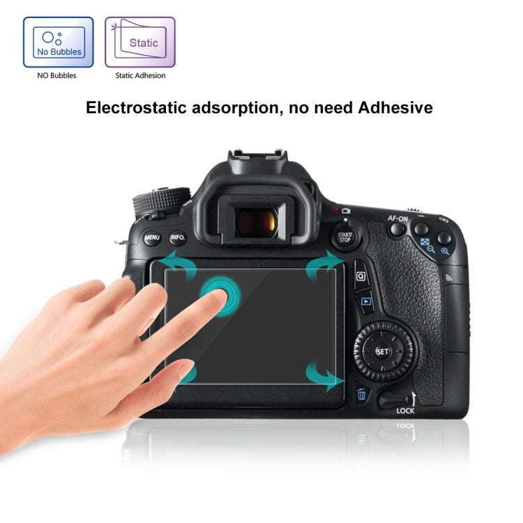 PULUZ 2.5D 9H Tempered Glass Film for Canon 650D, Compatible with 80D / 70D / 77D(9000D) / 800D(X...
