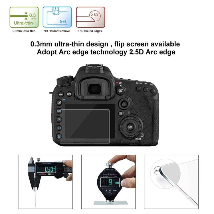 PULUZ 2.5D 9H Tempered Glass Film for Canon EOS 7D Mark II