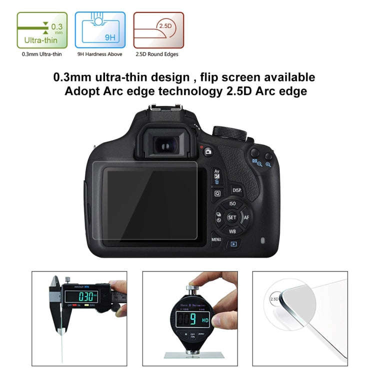 PULUZ 2.5D 9H Tempered Glass Film for Canon 1200D (KISS X70), Compatible with Canon 1100D / 1300D...