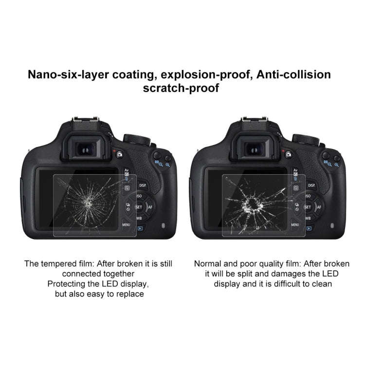PULUZ 2.5D 9H Tempered Glass Film for Canon 1200D (KISS X70), Compatible with Canon 1100D / 1300D...