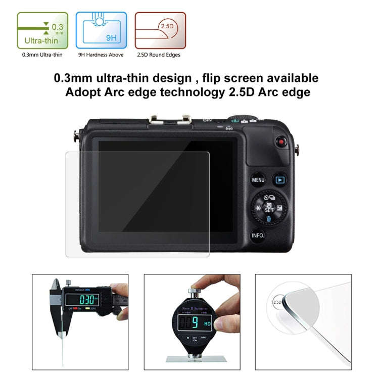 PULUZ 2.5D 9H Tempered Glass Film for Canon SX700, Compatible with Canon SX700 / IXUS230 / SX600 ...