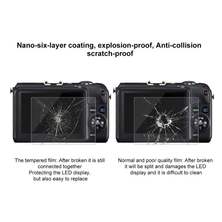 PULUZ 2.5D 9H Tempered Glass Film for Canon SX700, Compatible with Canon SX700 / IXUS230 / SX600 ...