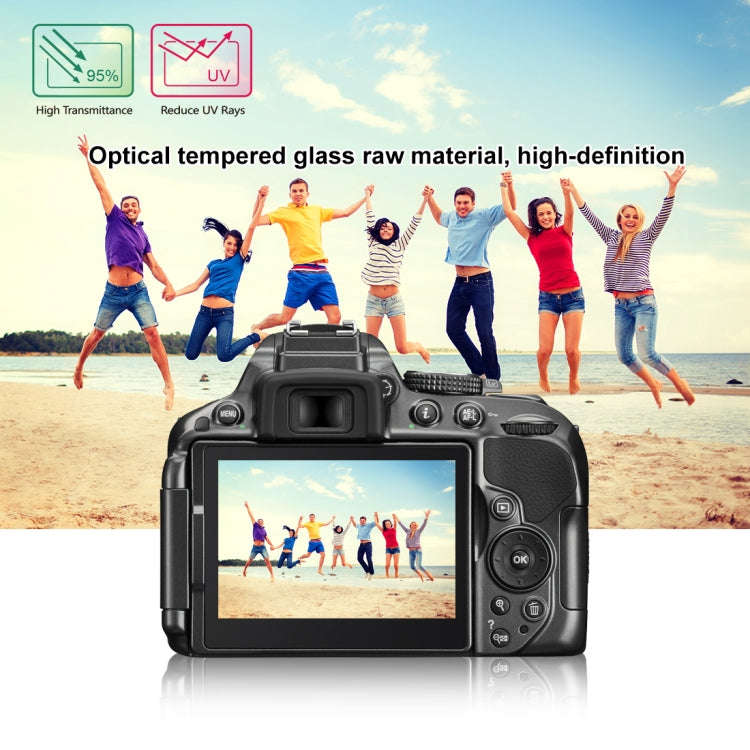 PULUZ 2.5D 9H Tempered Glass Film for Nikon D5300, Compatible with Nikon D5300 / D5500 / D5600, P...
