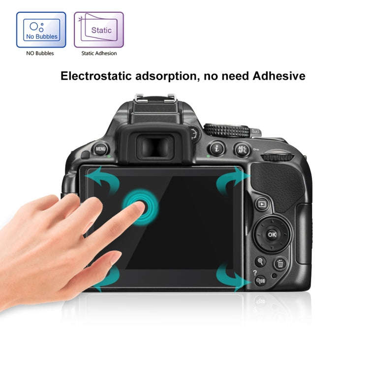 PULUZ 2.5D 9H Tempered Glass Film for Nikon D5300, Compatible with Nikon D5300 / D5500 / D5600, P...