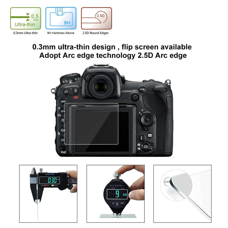 PULUZ 2.5D 9H Tempered Glass Film for Nikon D7100, Compatible with Nikon D5 / D500 / D7100 / D610...