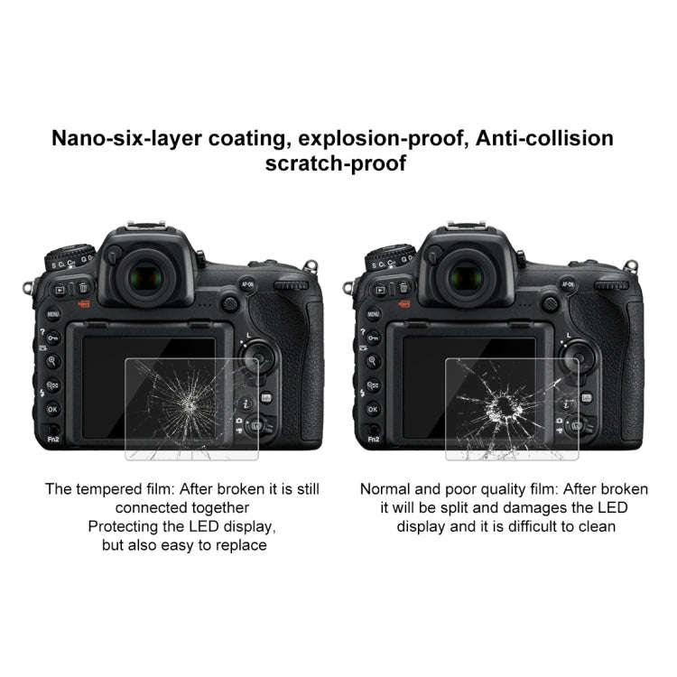 PULUZ 2.5D 9H Tempered Glass Film for Nikon D7100, Compatible with Nikon D5 / D500 / D7100 / D610...