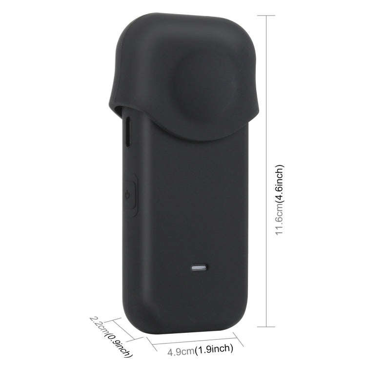 PULUZ Full Body Dust-proof Silicone Protective Case for Insta360 ONE X2(Black)