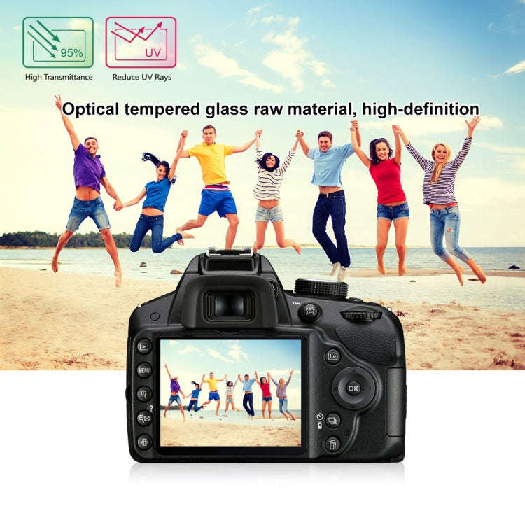 PULUZ 2.5D 9H Tempered Glass Film for Nikon D3200, Compatible with D3500 / D3100 /  D3300 / D3400...