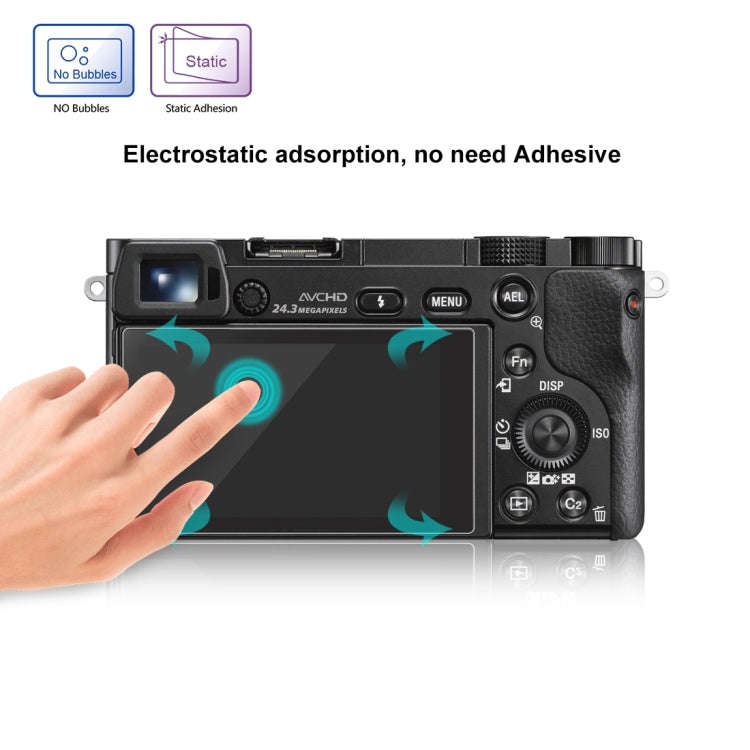 PULUZ 2.5D 9H Tempered Glass Film for Sony A6000, Compatible with Sony A6700 / A6500 / A5100 / 61...