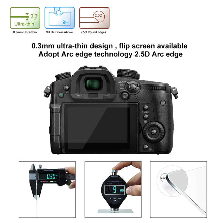 PULUZ 2.5D 9H Tempered Glass Film for Panasonic GH5 / GH5S , Compatible with Canon EOS M3 / M5 / ...