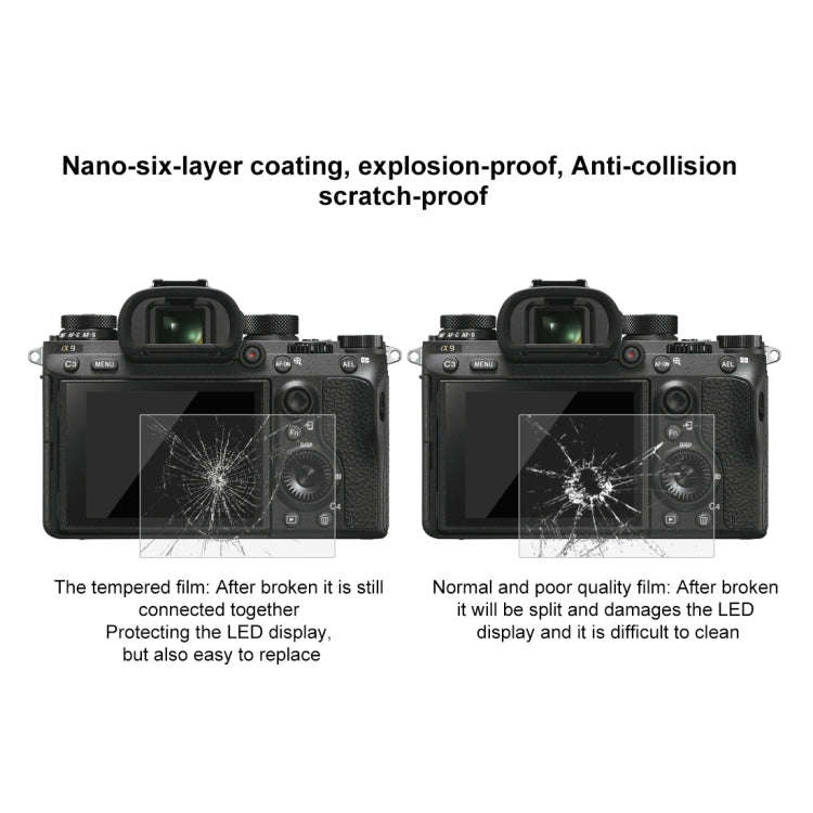 PULUZ 2.5D 9H Tempered Glass Film for Sony ILCE-9 (A9), Compatible with Sony A99 / HX400 / H300 /...